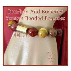 Bourbon And Boweties Stretch Beaded Bracelet